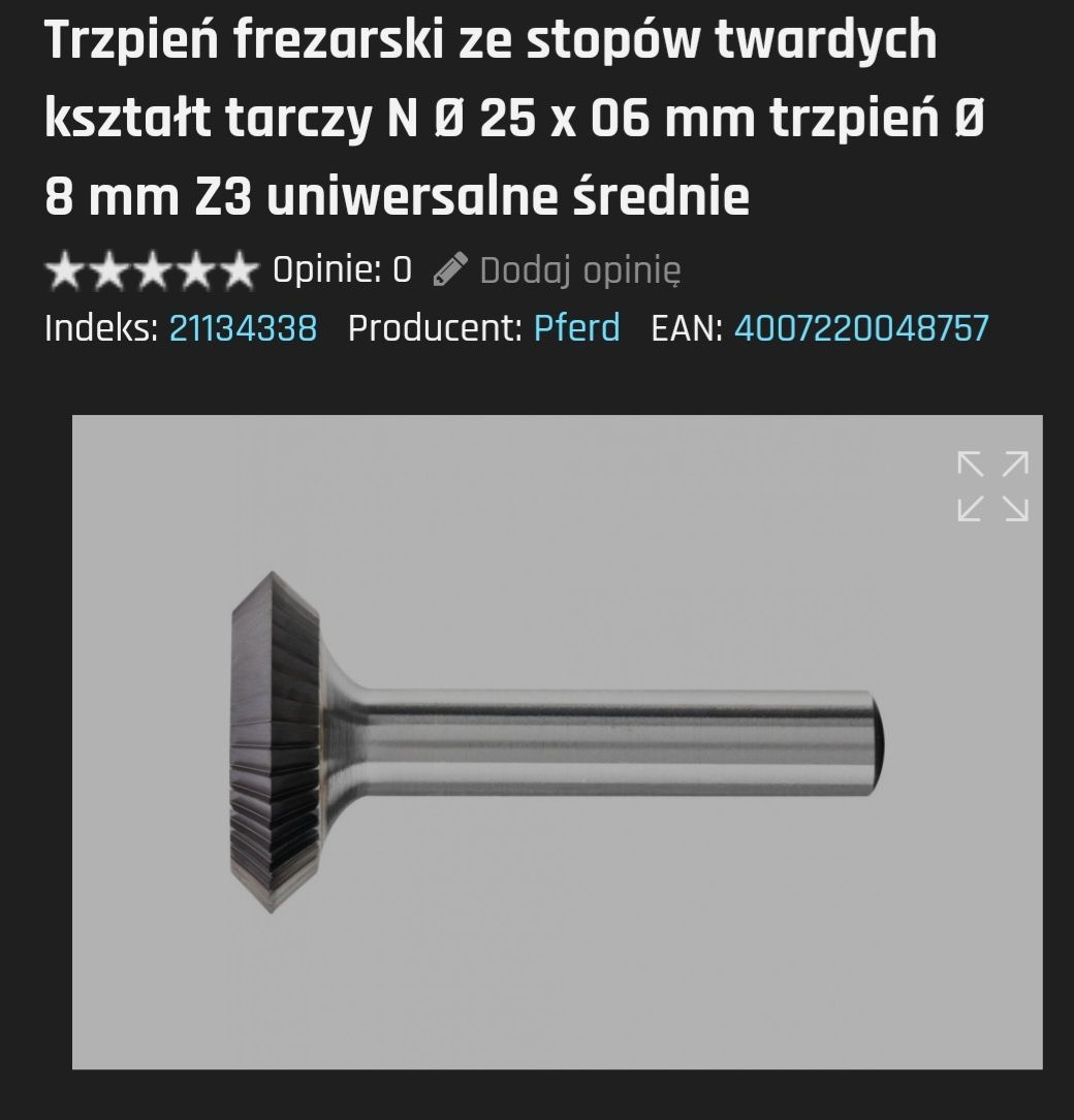 Pferd Trzpienie ze stopow twardych zestaw