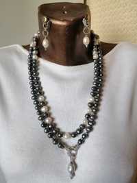 Бусы из жемчуга в стиле Шанель,намисто з перлів, барочный жемчуг