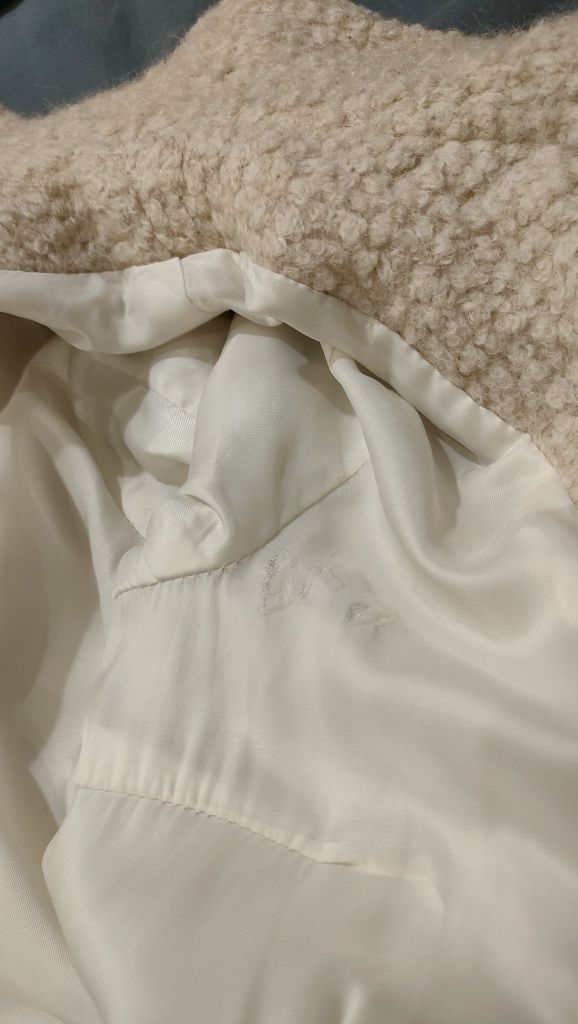H&M wełniany płaszcz damski S