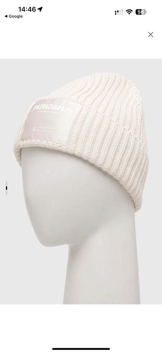 Шапка Patrizia Pepe оригінал, чорна, молочна в наявності, шерсть