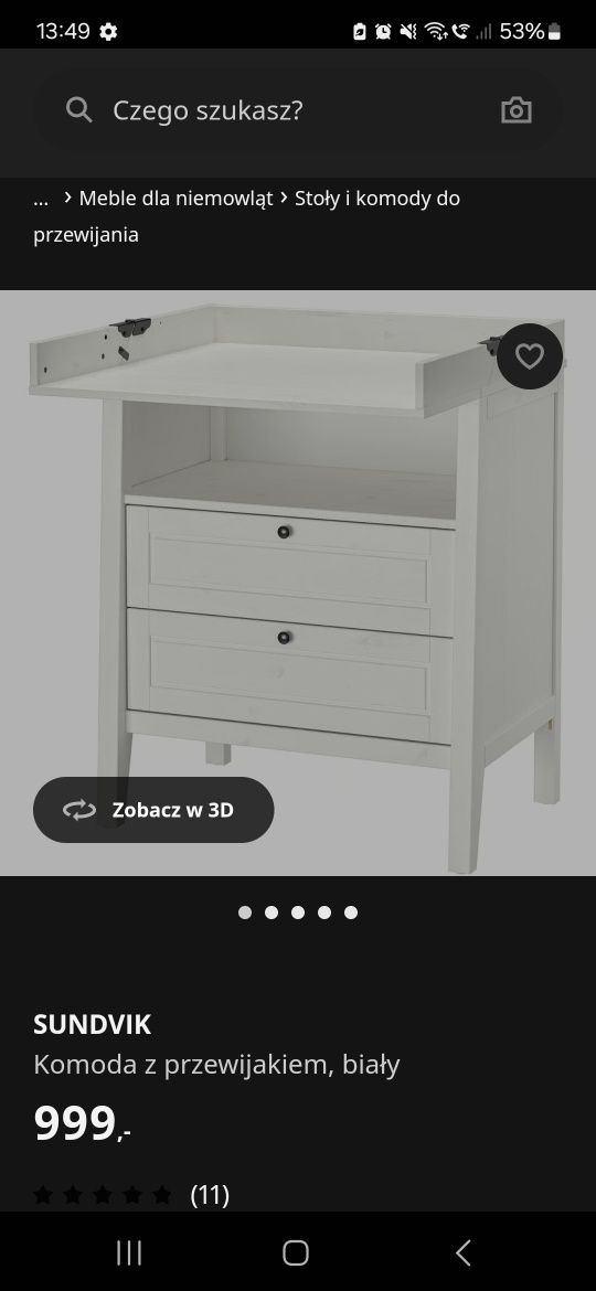 Komoda przewijak Ikea Sundvik