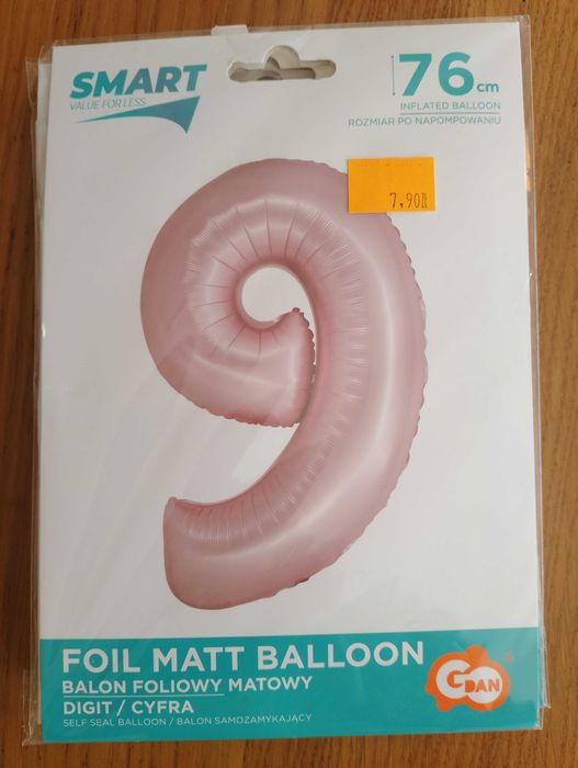 Balon urodziny 9 nowy