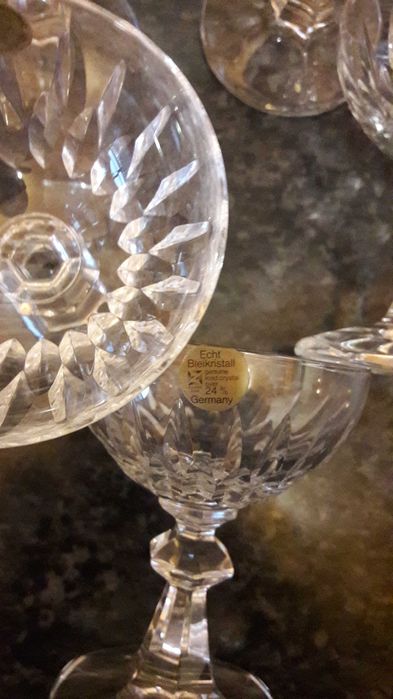 Бокалы  хрусталь мартинки Германия Богемия винтаж
