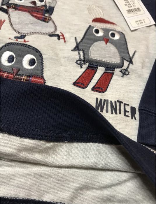 Новорічна дитяча кофта светр некст next 2-4/7-8 р