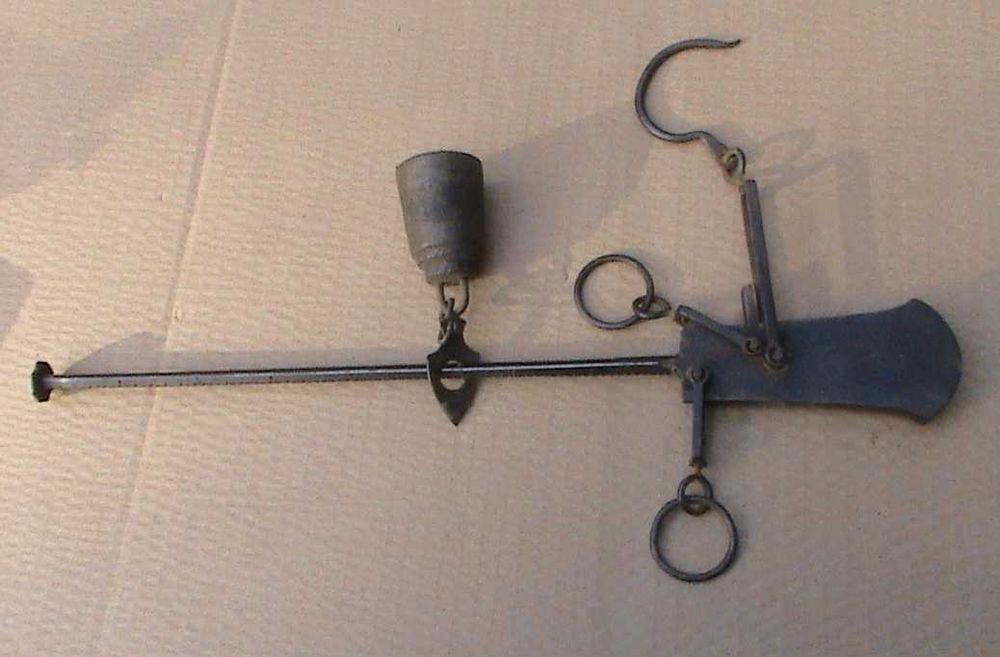 Zabytkowa waga wisząca - Sygnowana - Duża Rzadkość