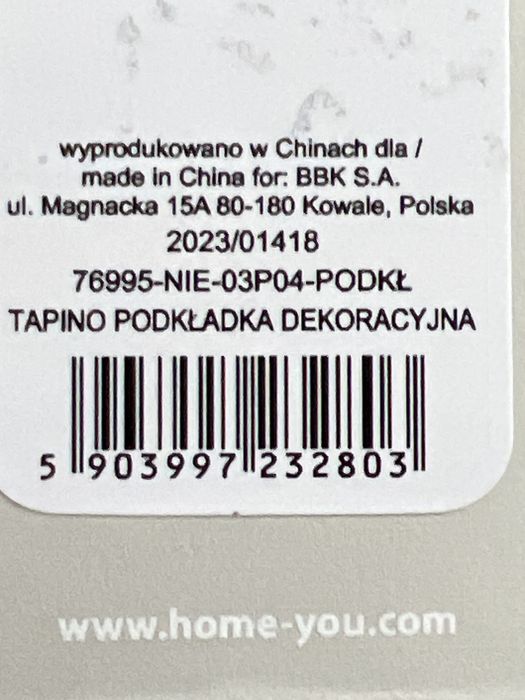 Home&you podkładki dekoracyjne Tapino - 6 sztuk (komplet) - NOWE