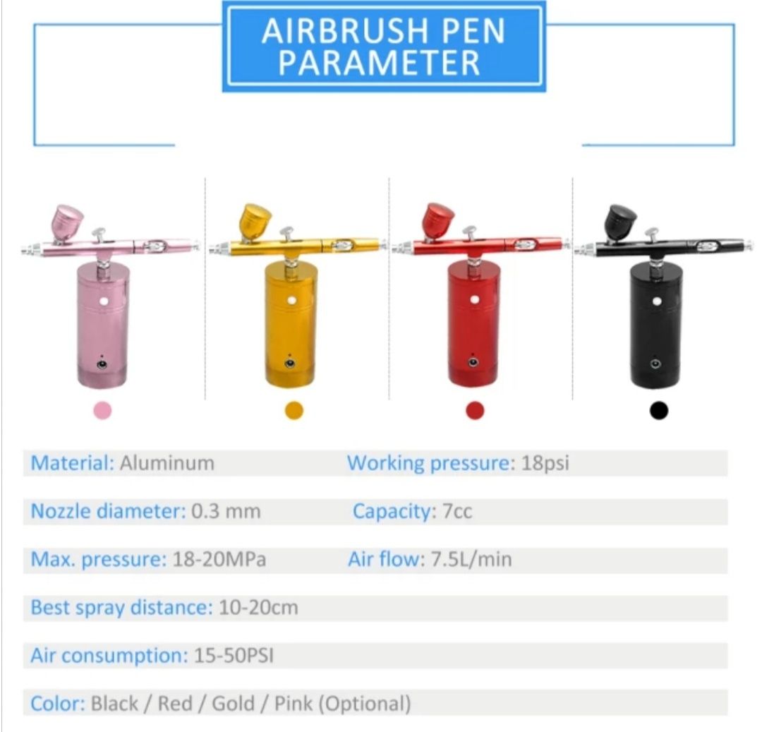 Aerofrafo compressor bomba de spray dupla ação aerógrafo caneta