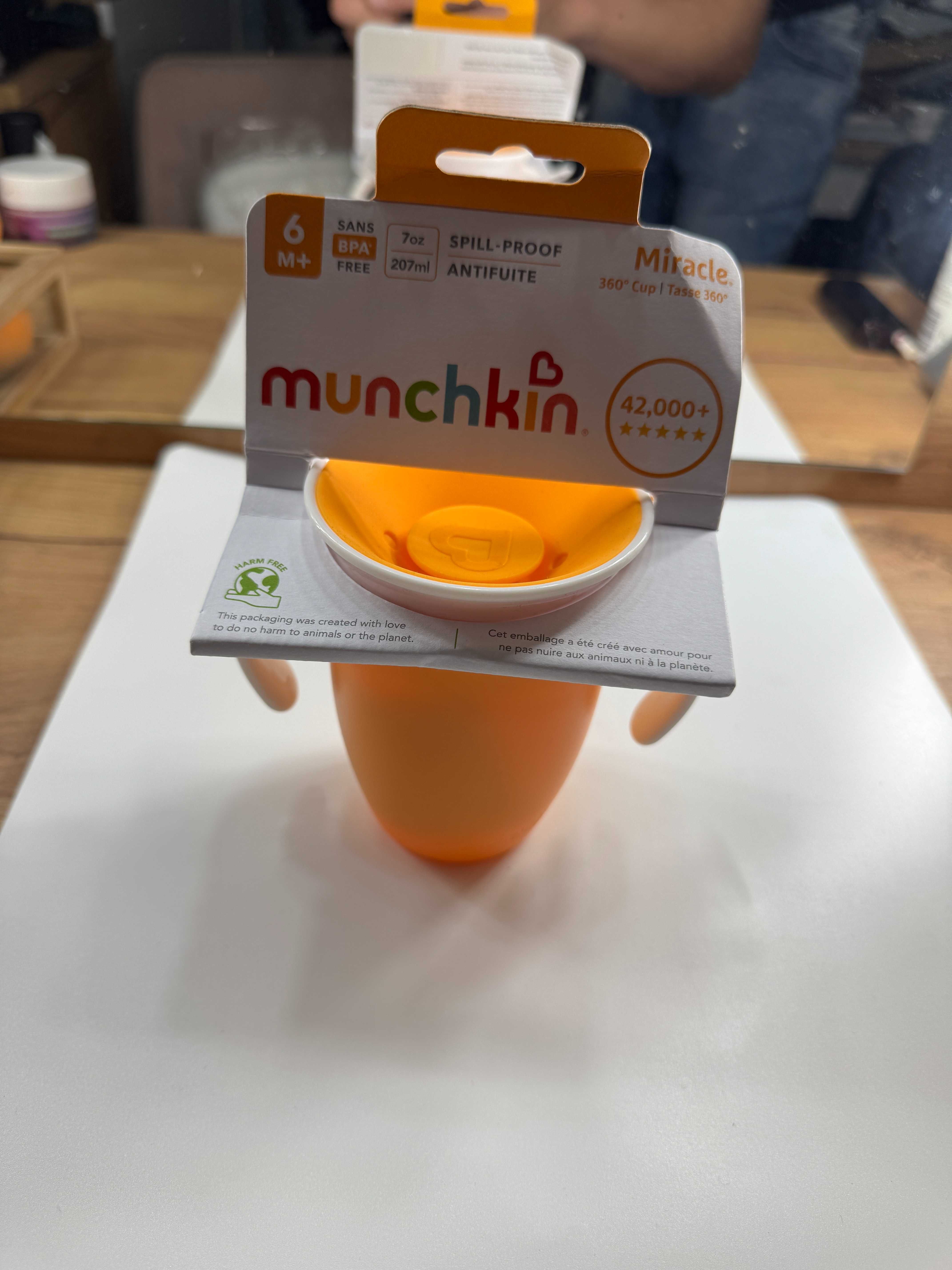 Munchkin Miracle 360° – Kubek treningowy 207 ml, pomarańczowy
