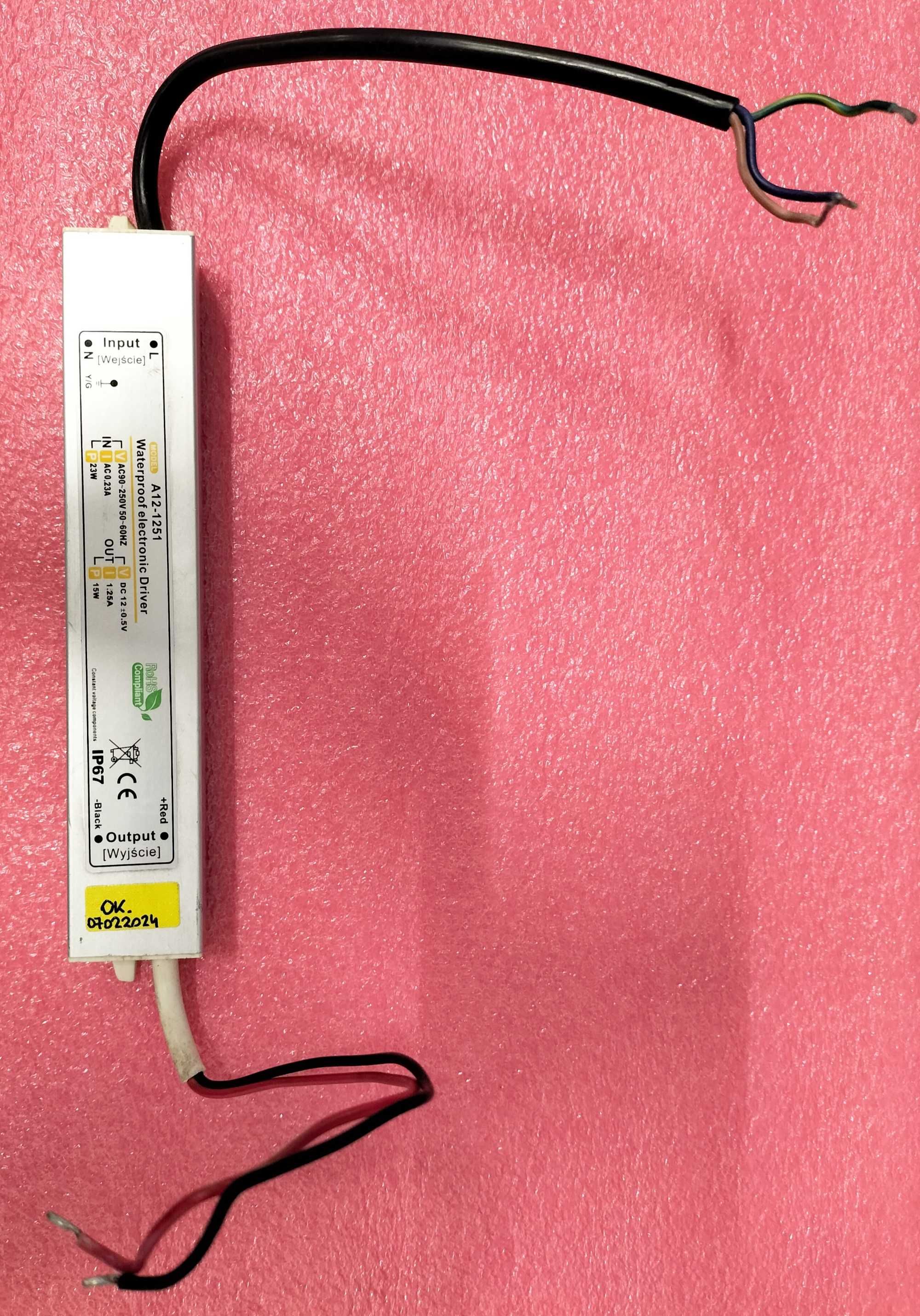 Transformator z 230V na 12V wododporny