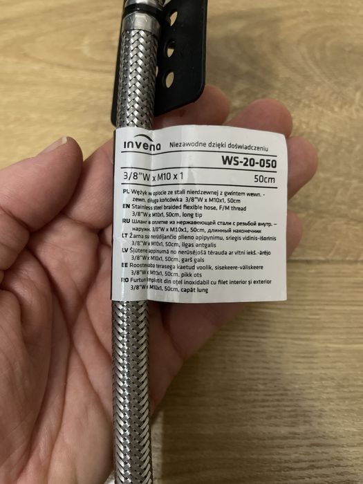 Wężyk hydrauliczny Invena 50 cm WS 20 050 3/8”W x M10 x 1