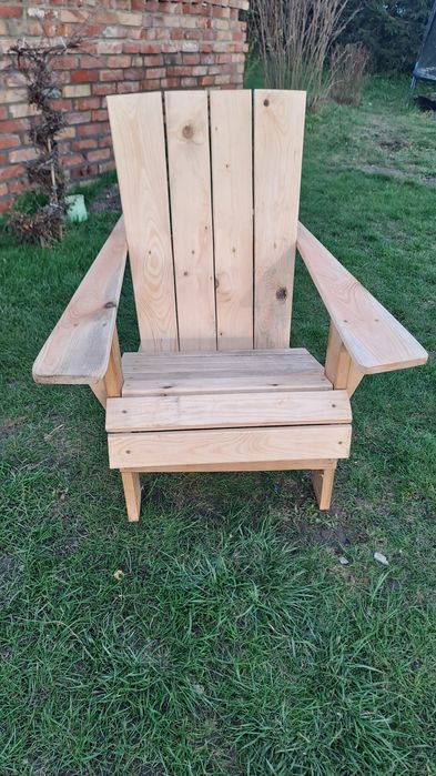 Fotel lezak ogrodowy drewno