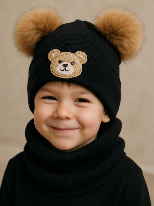 komplet zimowy dla dziewczynki i chłopca 50'