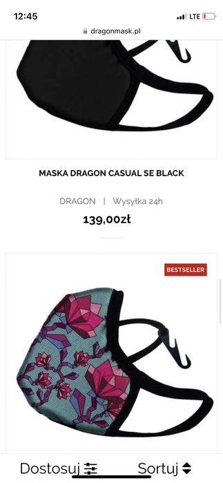 Filtr N95 rozm M 5-pak Dragon Casual SE