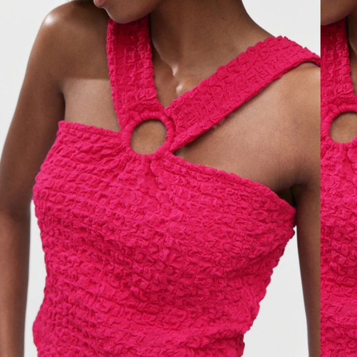 Mango malinowy Top z teksturą XL