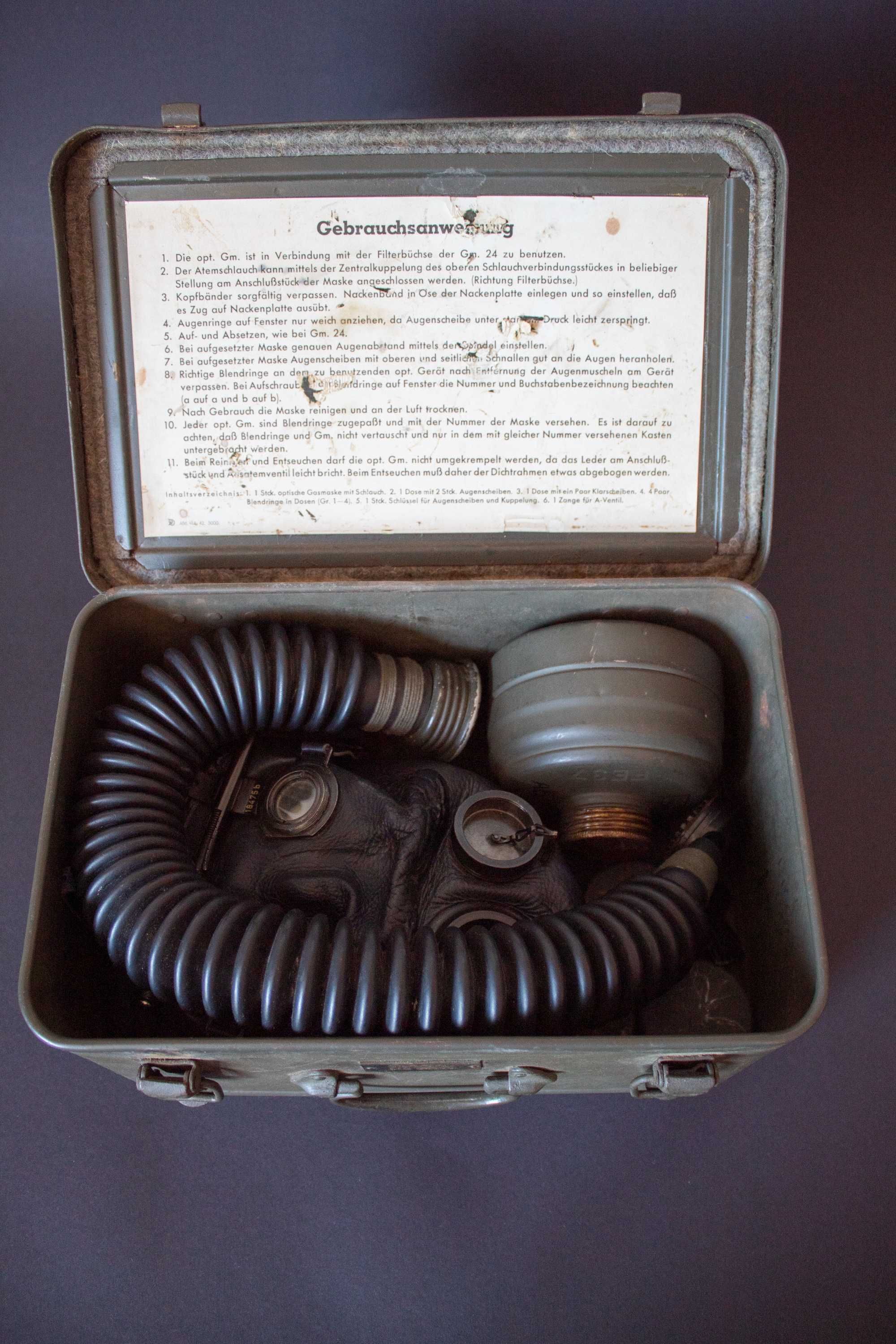 Optische Gasmaske GM-44 / Optyczna maska przeciwgazowa GM-44 Wehrmacht