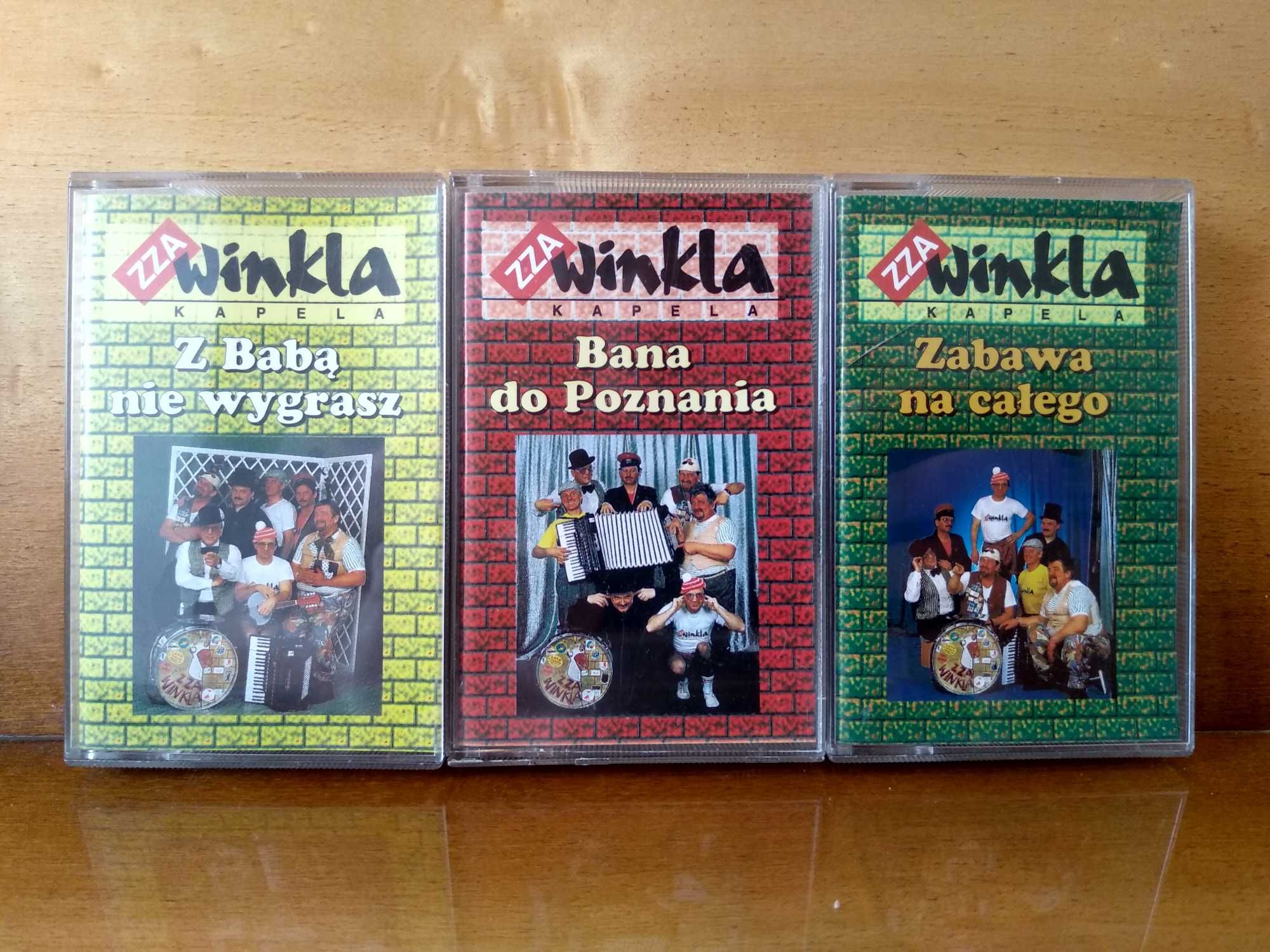 Zestaw 3 kaset magnetofonowych Kapela ZZA WINKLA z Poznania