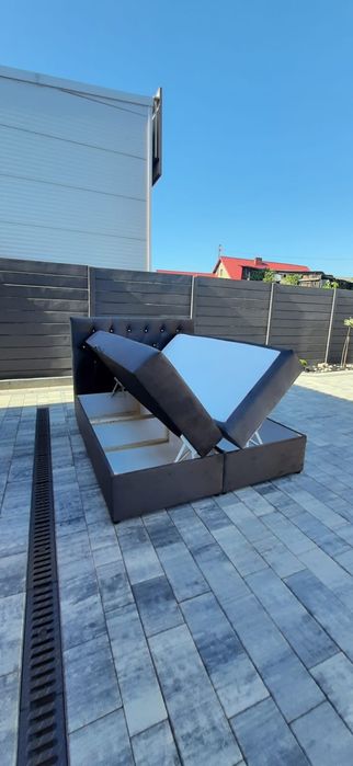 Łóżko Kontynentalne 140x200 materacem Pod wymiar Glamour inne aukcje