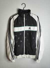 Adidas Kurtka Bluza Longsleeve Czarna Biała Vintage Retro 00s 90s M