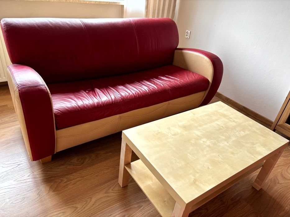 Komplet wypoczynkowy skórzany