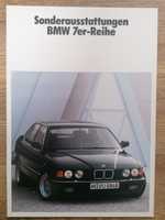 Prospekt BMW 7 E32 dodatkowe wyposażenie.