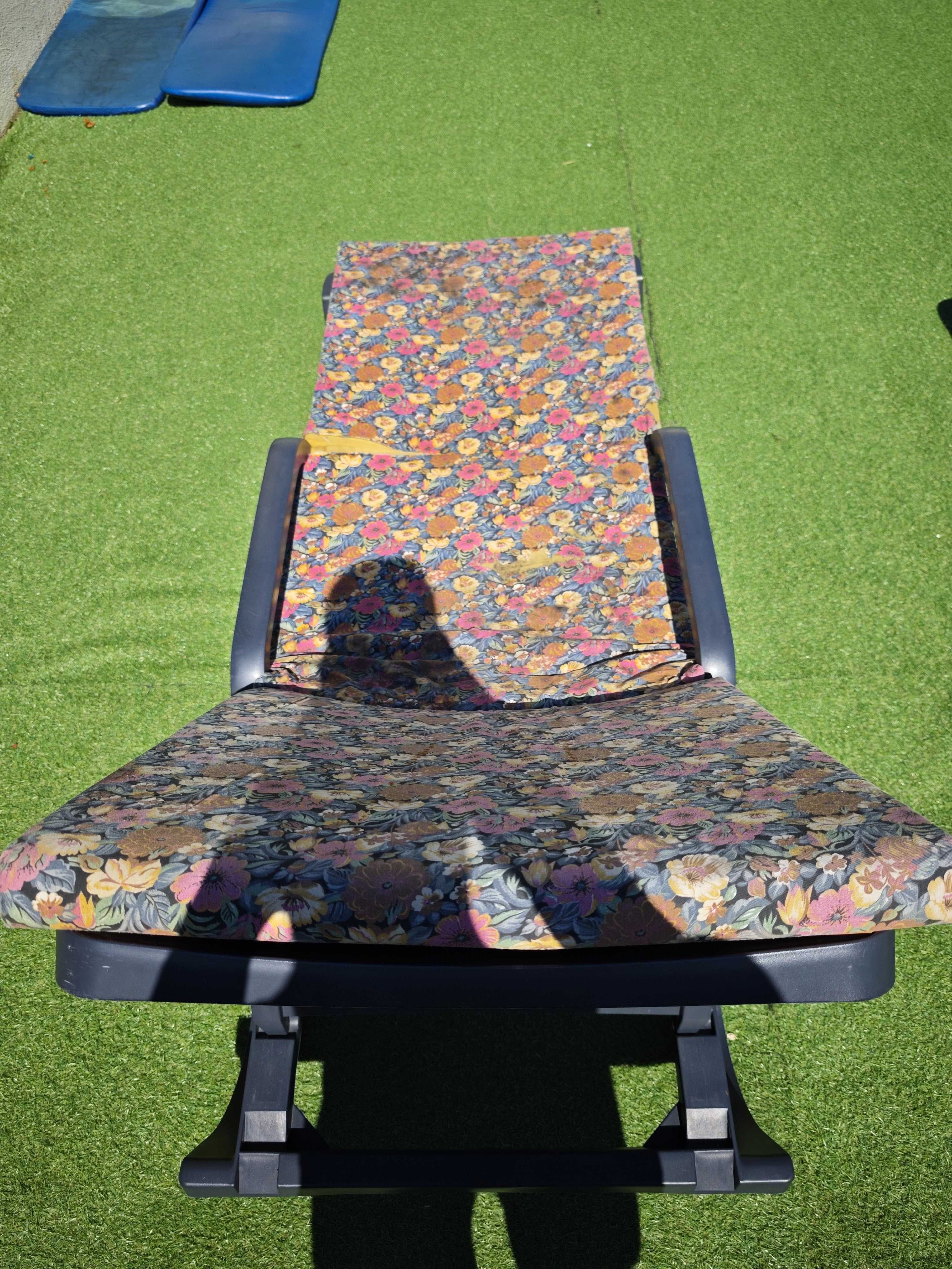 3 Colchão Espreguiçadeira 175x50x3cm Azul