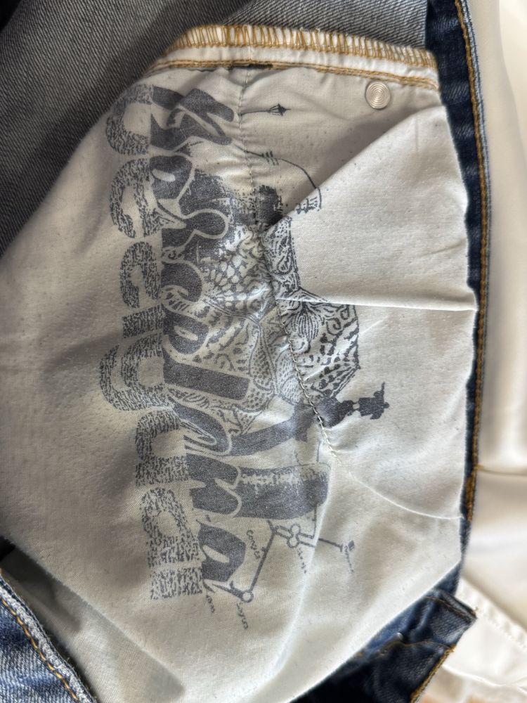 Spodnie Desigual M jeansy męskie dżinsy z przetarciami W32 straight