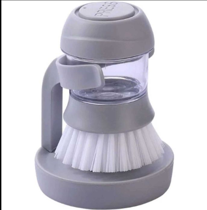 Щітка для посуду з дозатором для миючого засобу та підставкою