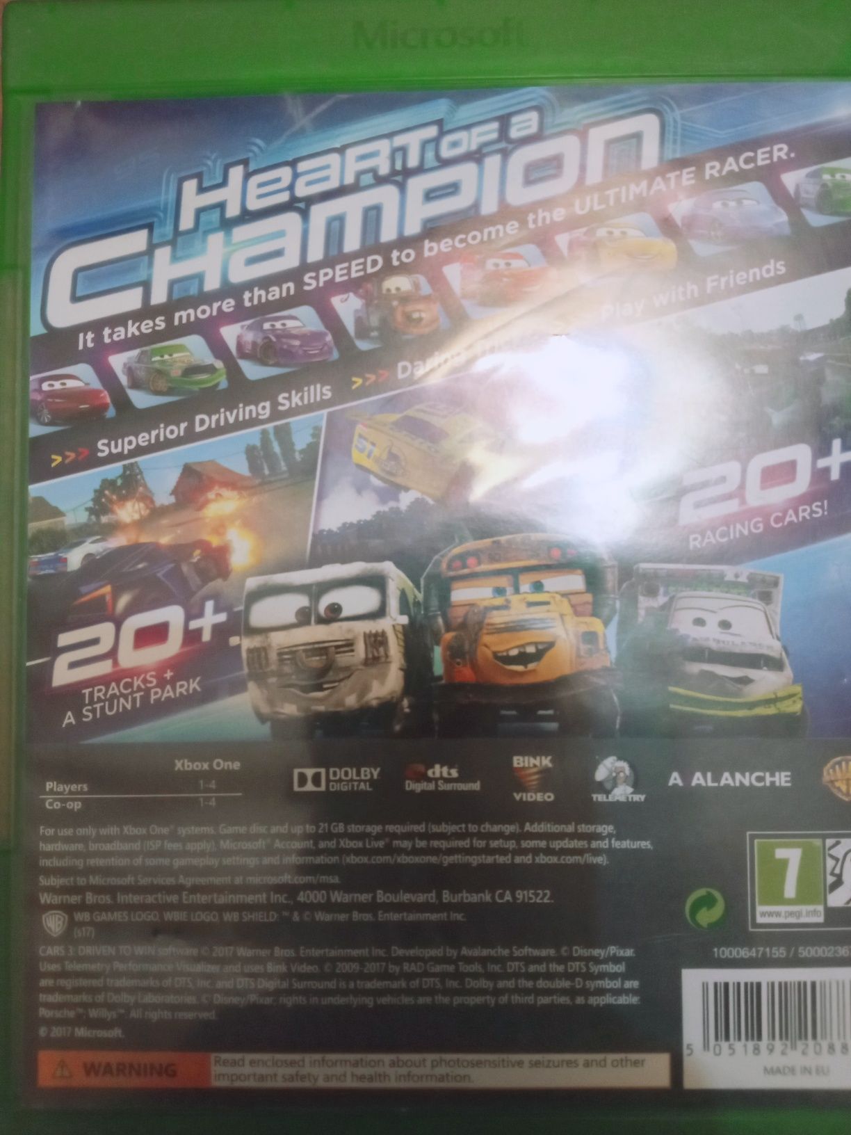 Jogo para XBOX ONE- Cars 3 DRIVEN TO WIN