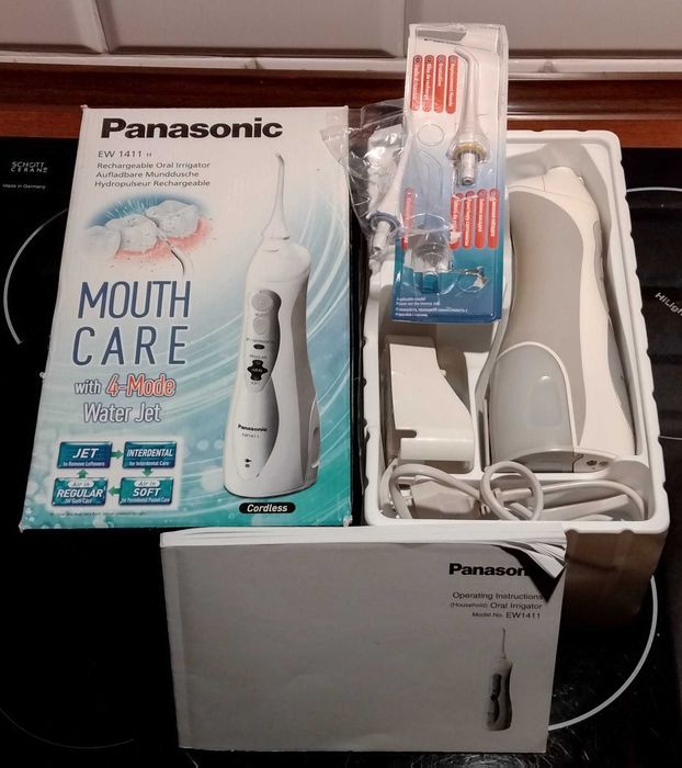 Irygator Panasonic, model EW 1411H + pudełko + 2 nowe nakładki