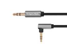 Kabel jack 3.5 wtyk stereo - 3.5 wtyk kątowy 1m Kruger&Matz Basic