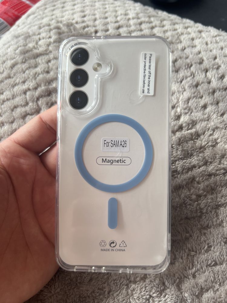 Etui do Samsung A26 5G MagSafe - jasnoniebieski - szklo gratis