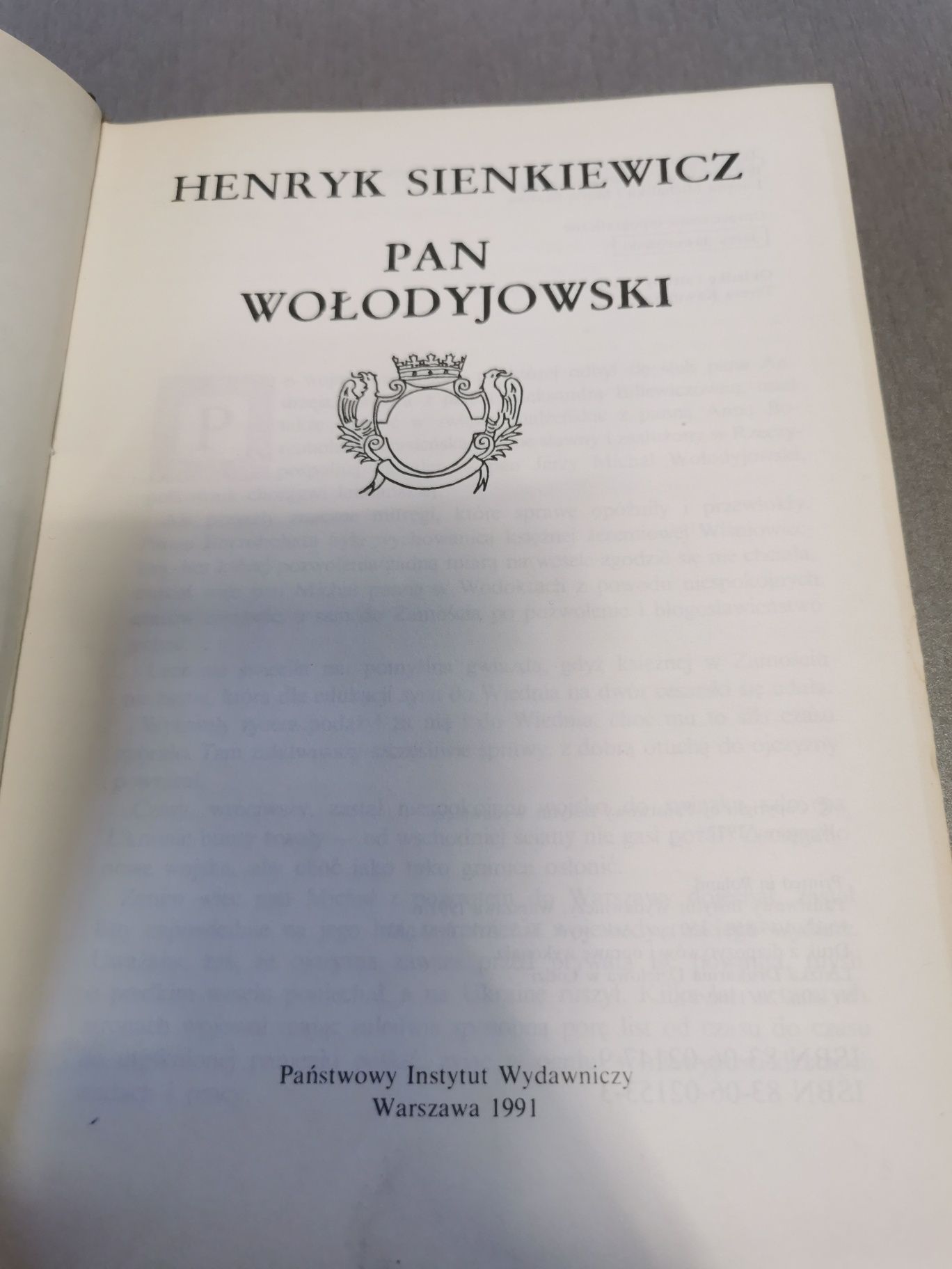 Pan Wołodyjowski Henryk Sienkiewicz, 1991