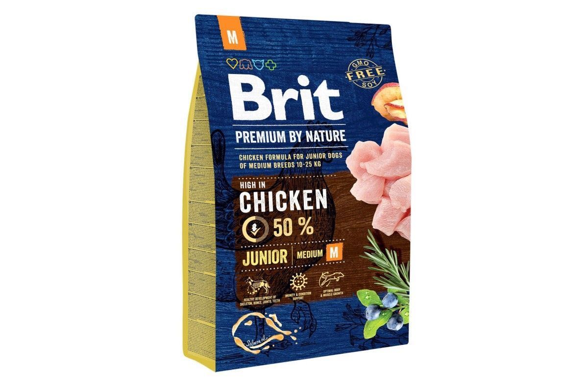 Сухий корм для цуценят Brit Premium Dog Junior M з куркою 15кг
