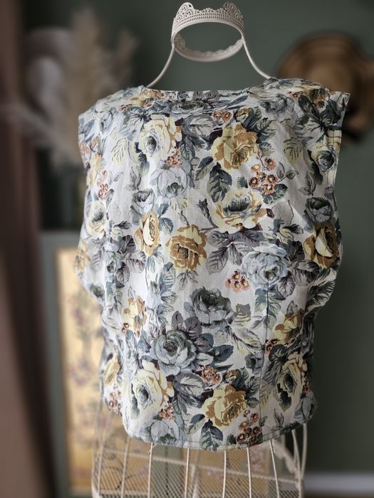 Wyjatkowa Kamizelka damska Rozmiar xL/ L Bawełna Grubsza Floral Print