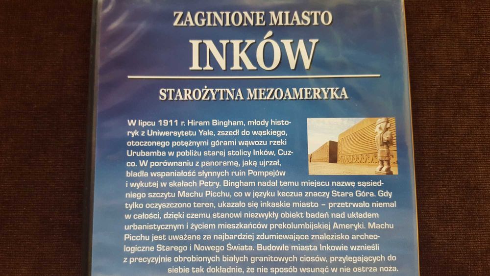 Tajemnice starożytnych cywilizacji   Zaginione miasto Inków  DVD
