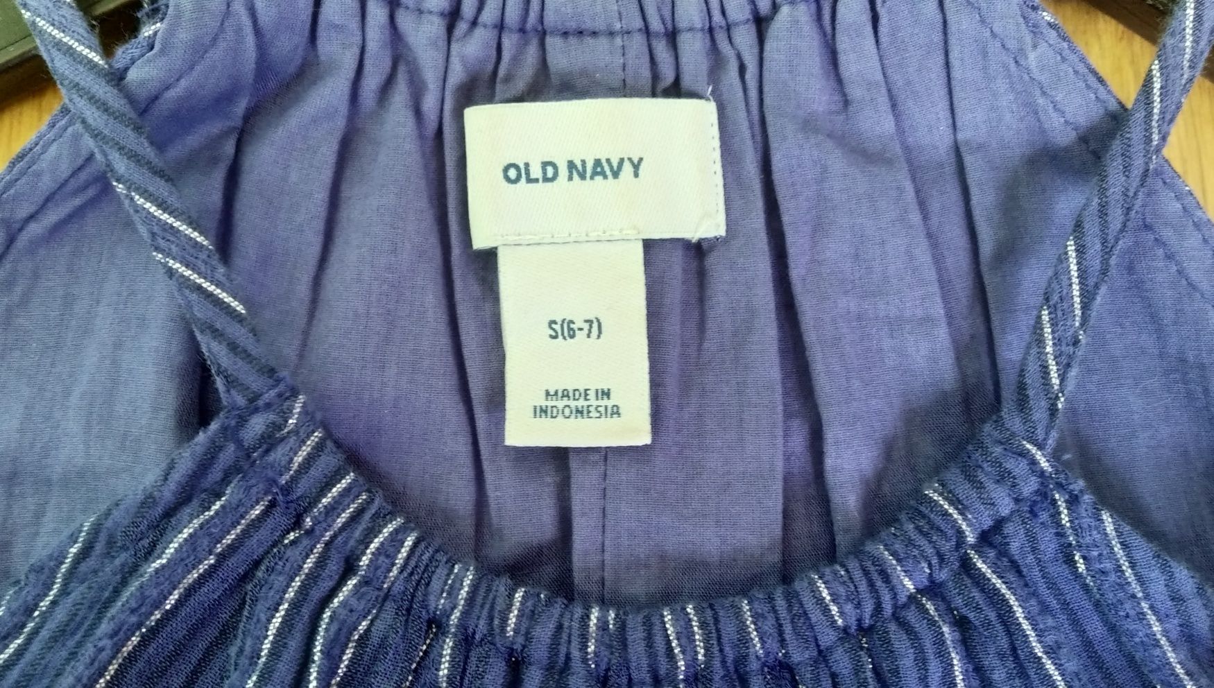Sukienka na ramiączkach szafirowa Old Navy r.6-7 lat