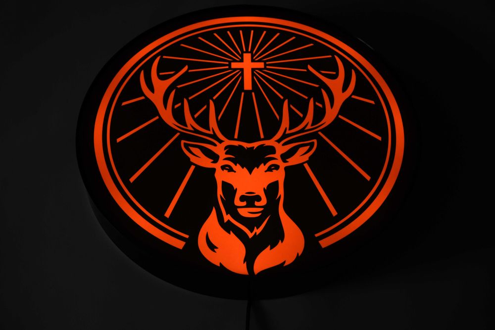 Neon Jagermeister, Reklama świecąca 3D, PRODUCENT, Baner, Kaseton LED