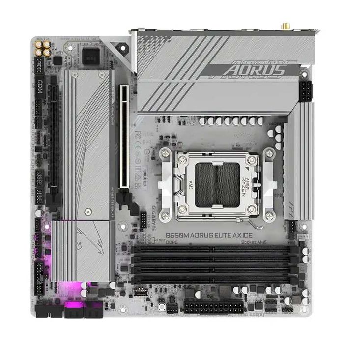 Материнська плата Gigabyte B650M Aorus Elite AX ICE