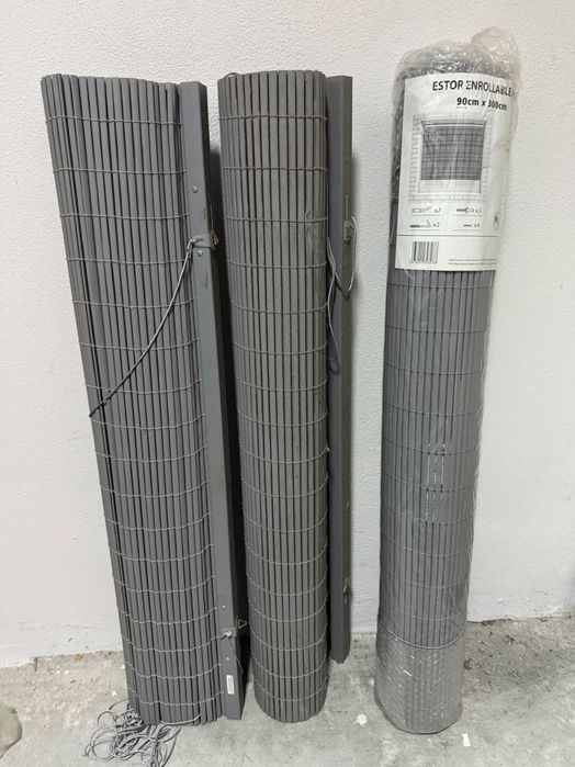 Estore PVC cinza 90x300cm