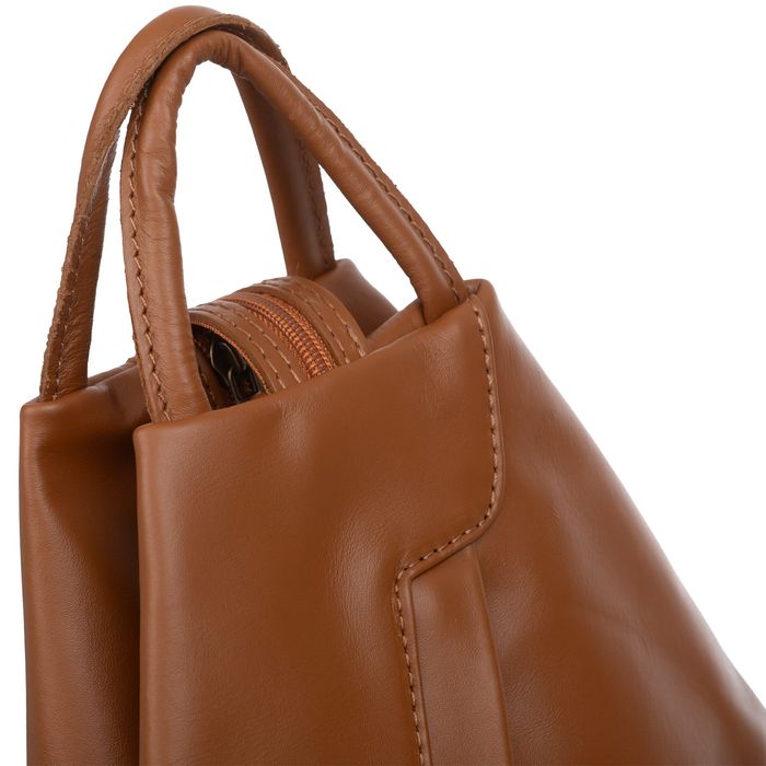 VERA PELLE plecak skórzany licowy elegancki trójkątny V520 biały