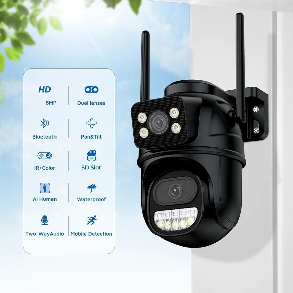 BESDER A33H-8МП уличная WiFi IP камера видеонаблюдения, ICSee
