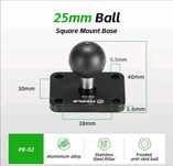 Uchwyt FANAUE PB-02 adapter kulowy stop aluminium 25mm Tomtom Bridge