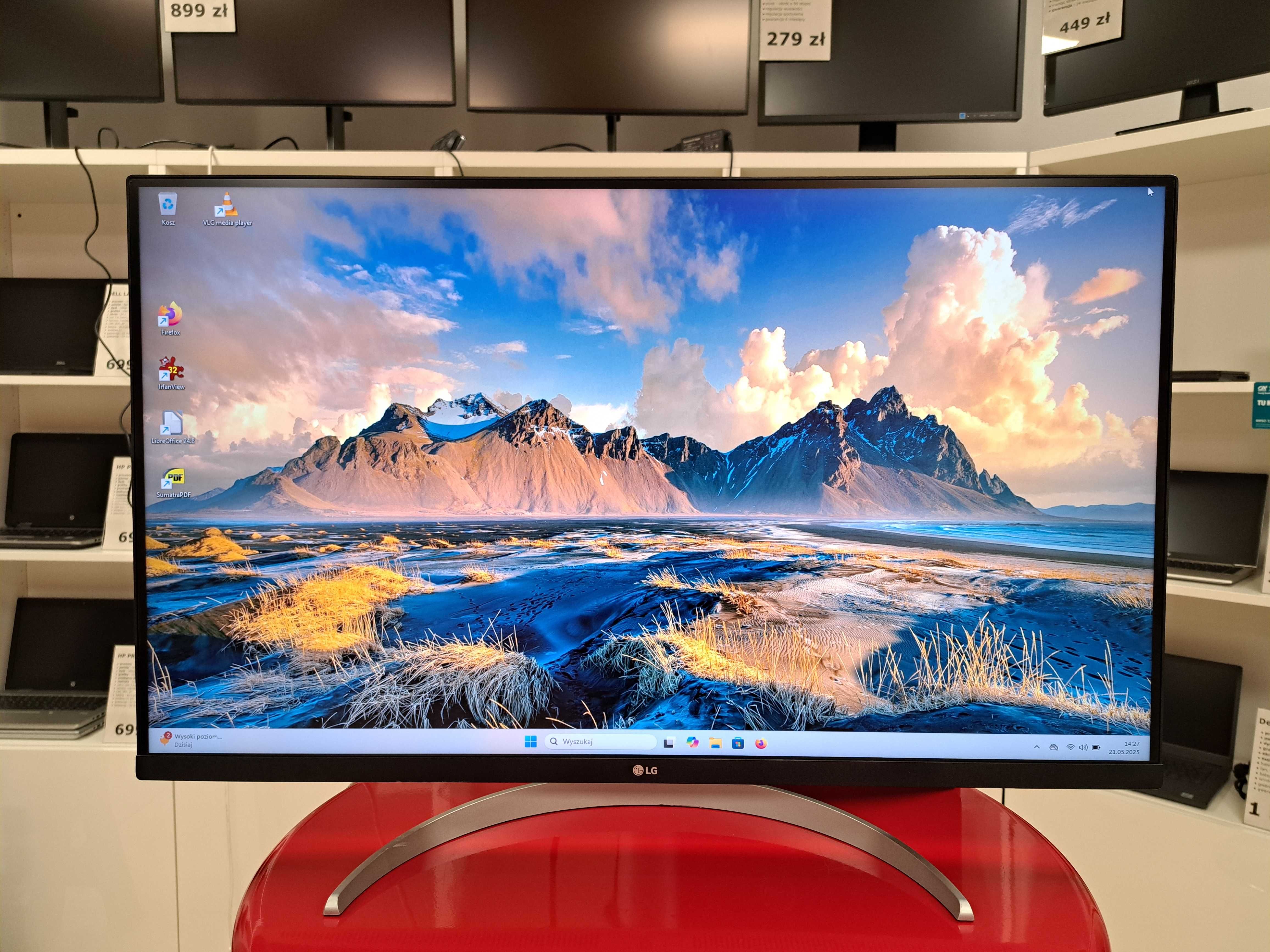Monitor LG 32UP550-W 32" Ekran VA 3840 x2160 HDR 10 FreeSync USB-C