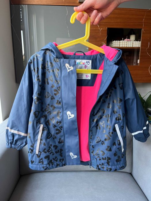 Kurtka Przeciwdeszczowa Polarowa Ciepła Jesień Lupilu Rozmiar 86/92