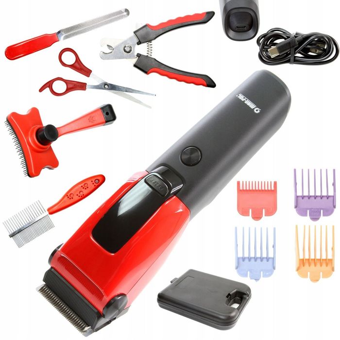 Maszynka do Strzyżenia Psów Kotów Zwierząt Cicha Bezprzewodowa