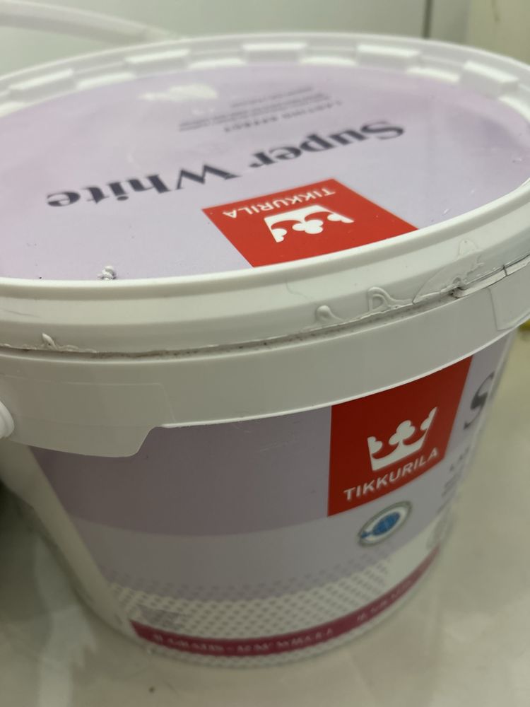 Farba Tikkurila Super White 11 l +zaprawa+grunt