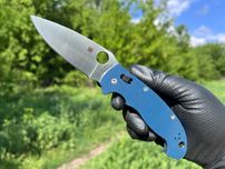 Складний ніж Spyderco Manix 2 XL Cobalt Blue G-10 (3.9" Satin SPY27)