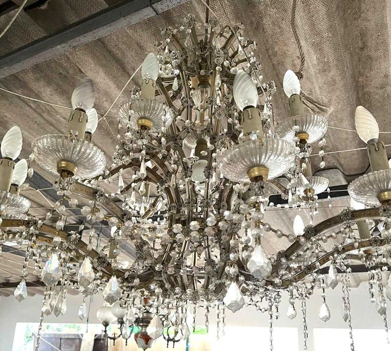 Candeeiro Vintage em Cristal, muito bem preservado