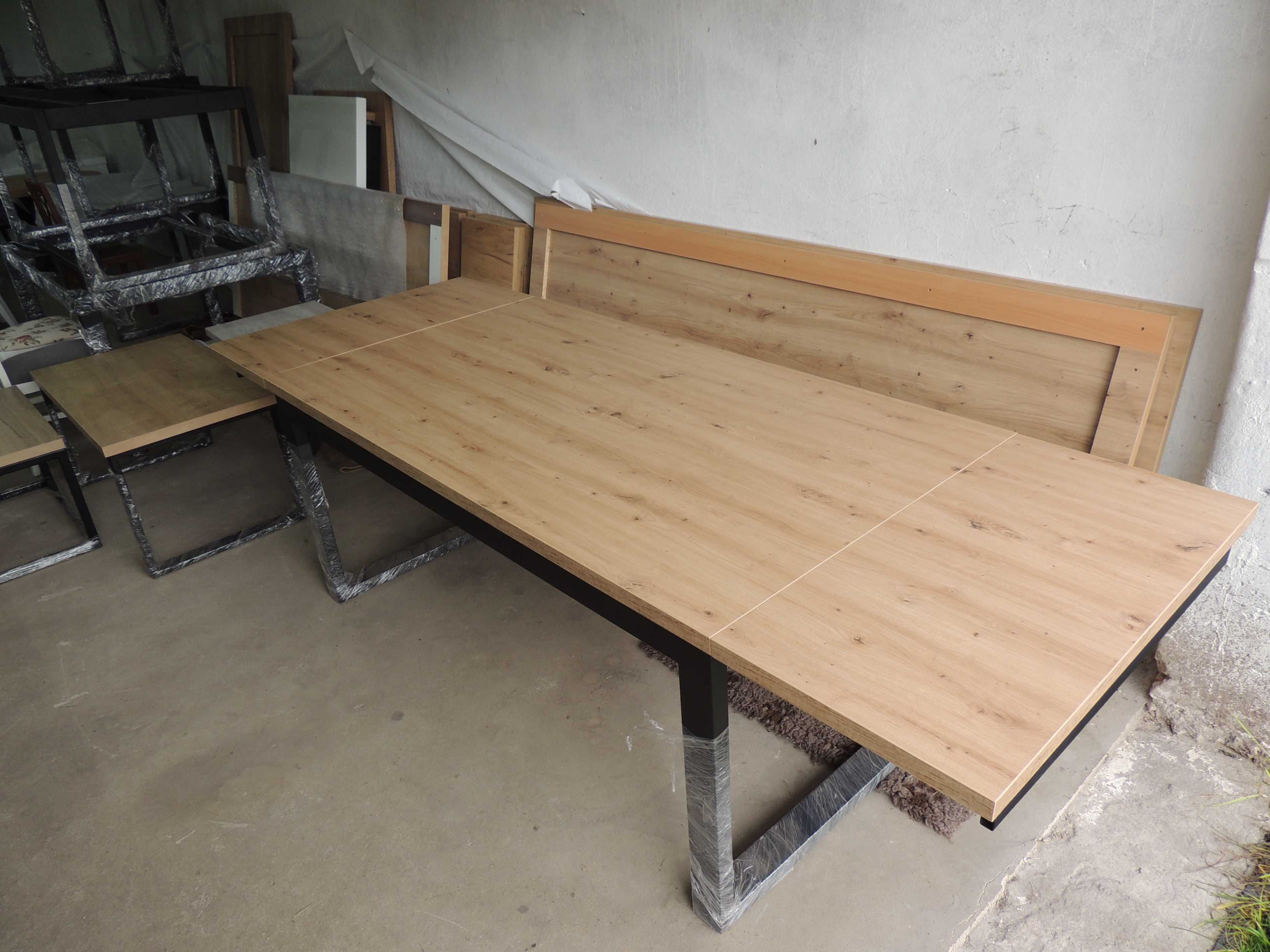Stół LOFT industrialny 180-270x100 (2x45 Dostawki)  EGGER