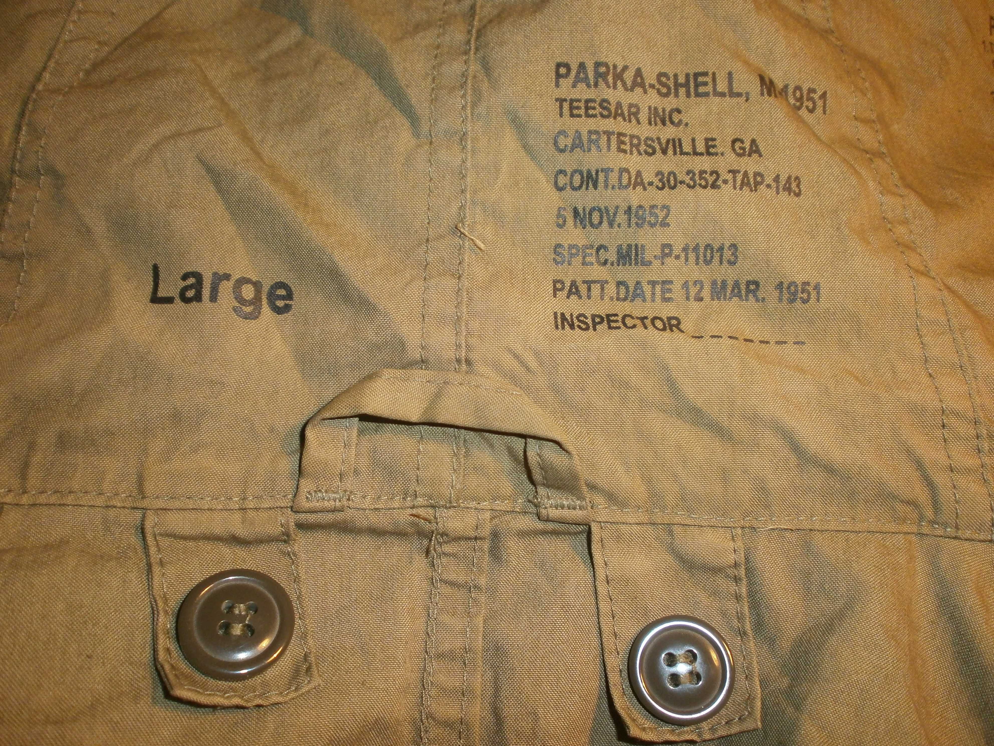 Куртка ветровка штормовка M-1951 Parka-Shell, разм.L, наш 62.ПОГ-74 см